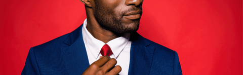 Man in suit with stubble
