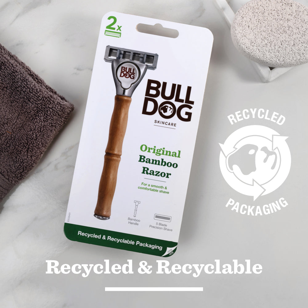 Bulldog Razor Handle Original Bamboo Razor for Men | Razor Handle – Bulldog Skincare