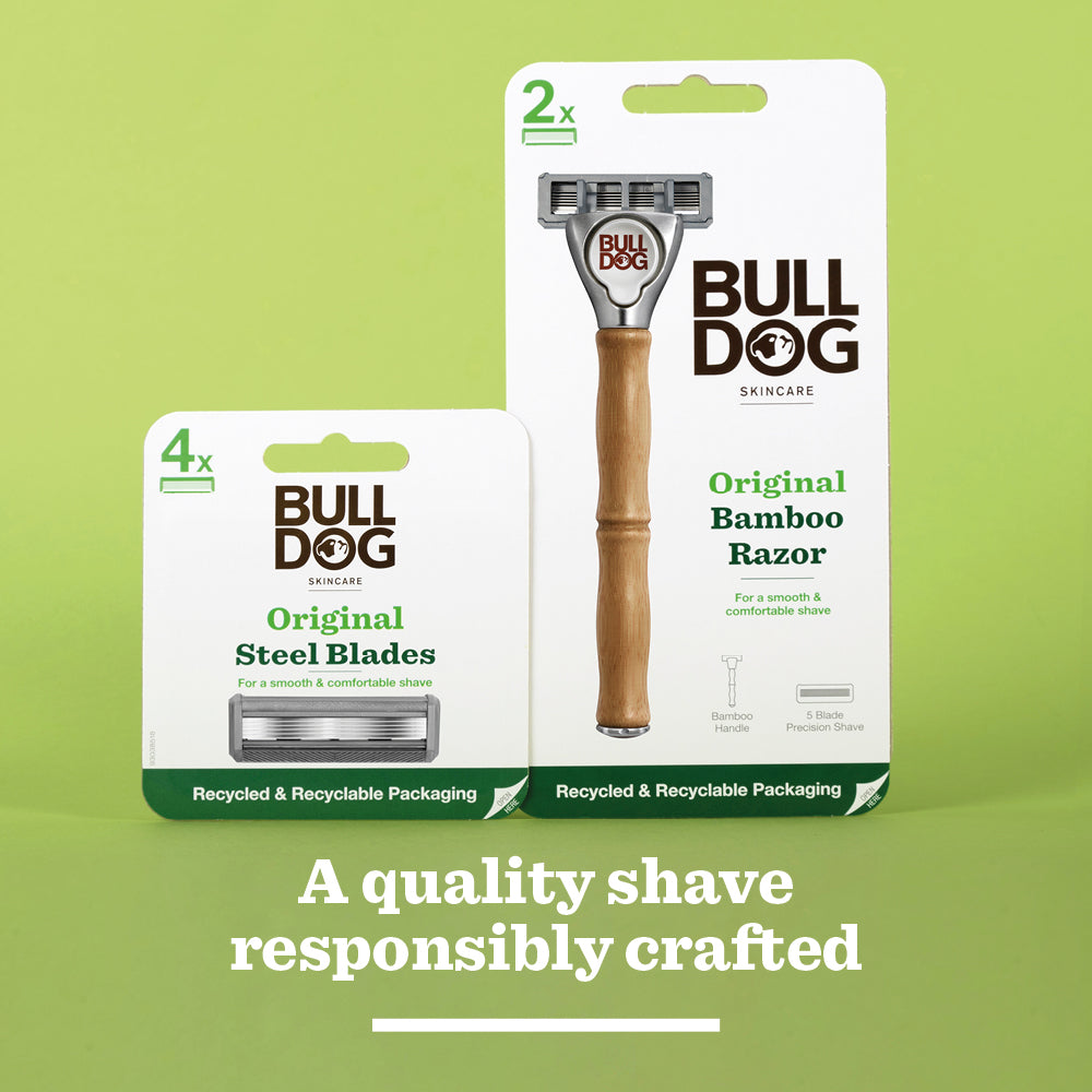 Bulldog Razor Handle Original Steel Blades for Men | Razor Handle – Bulldog Skincare
