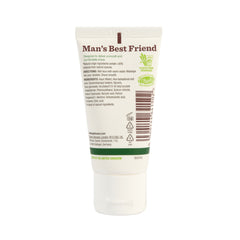 The Original Shave Gel Mini 30ml tube is shown from the back on a white background, displaying ingredients, directions, and product info. The travel-size tube is white with brown and green text and icons.